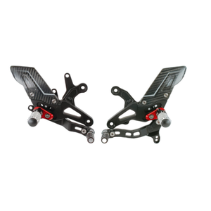LIGHTECH R-VERSION ADJUSTABLE REAR SETS WITH ARTICULATED FOOTREST KAWASAKI ZX-6R 2007-2012
