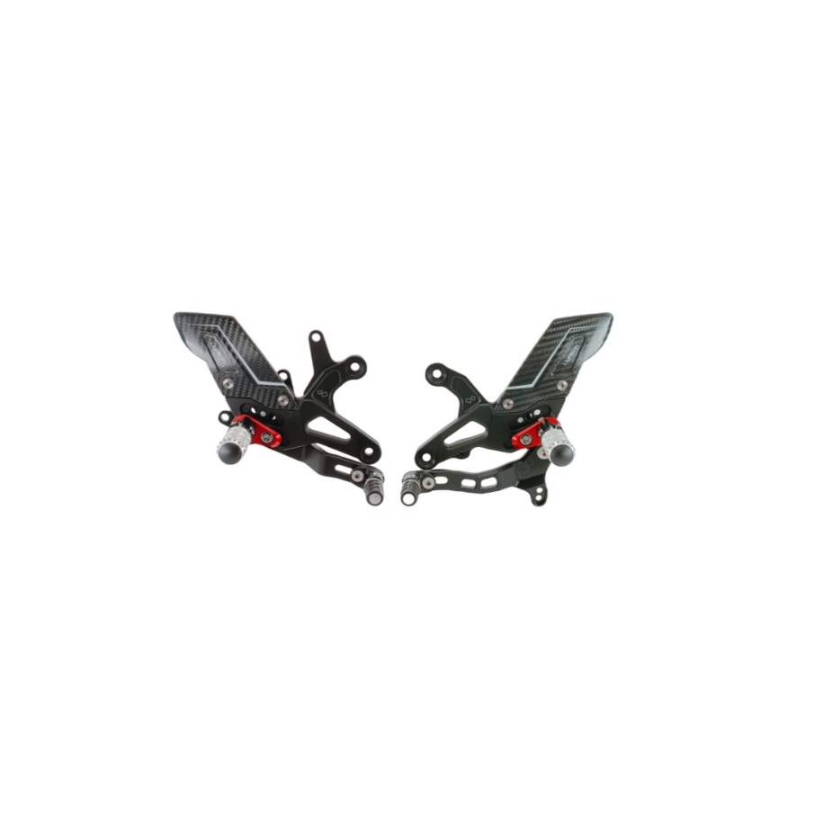 LIGHTECH R-VERSION EINSTELLBARE HINTERE SETS MIT GELENKTEN FUSSPEGS KAWASAKI ZX-6R 636 2013-2020
