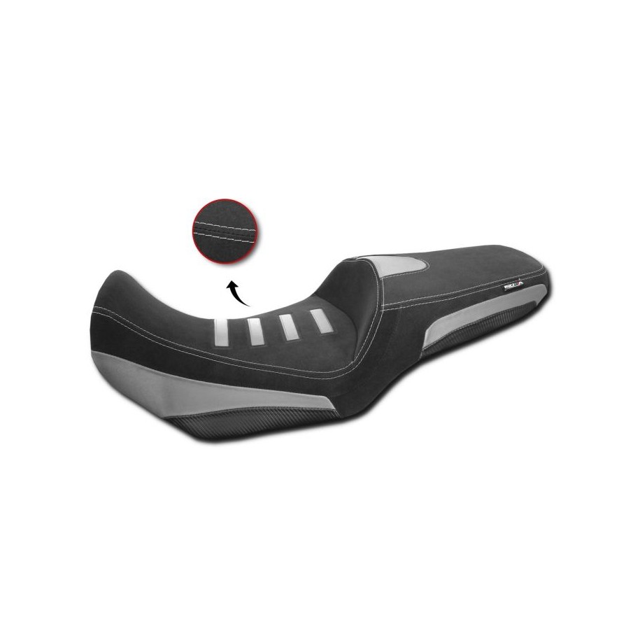 ISOTTA COMFORT RIDER SEAT WITH PROSTATIC CHANNEL HONDA TRANSALP 750 2023-2024, BLACK