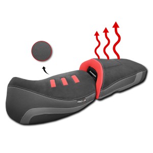 SELLA PASSEGGERO ISOTTA COMFORT RISCALDATA BMW R 1300 GS ADVENTURE 2025, NERO E ROSSO