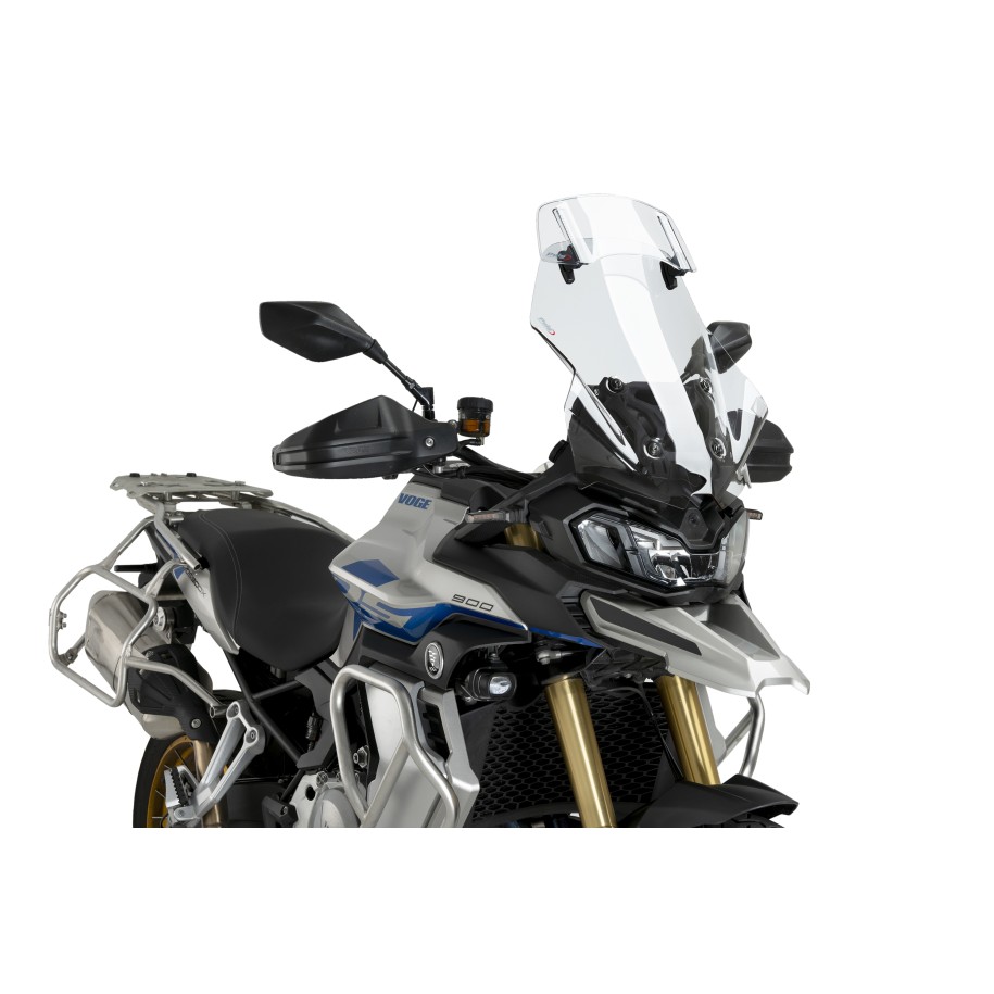 PUIG TOURING WINDSHIELD WITH DEFLECTOR VOGE VALICO 900 DSX 2024-2025, TRANSPARENT