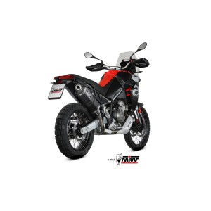 TERMINALE MIVV SPEED EDGE APRILIA TUAREG 660 2025 (EURO 5+), OMOLOGATO BLACK/CARBONIO