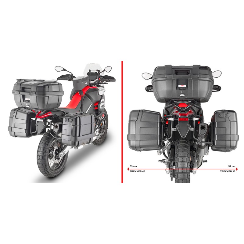 SPEZIFISCHER STAHLROHR-SEITENKOFFERTRÄGE GIVI PL ONE-FIT MONOKEY APRILIA TUAREG 660 2025
