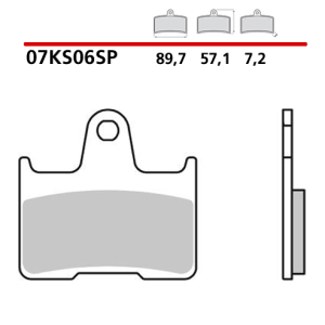 SET PASTIGLIE FRENO POSTERIORI SINTERIZZATE BREMBO BMW S 1000 RR 2023-2024 PINZA NISSIN
