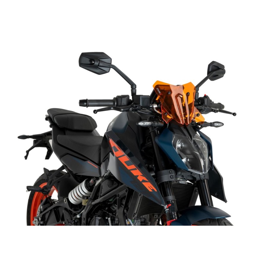 PUIG SPORT WINDSHIELD KTM DUKE 125 2024-2025, ORANGE