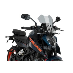PUIG TOURING WINDSCHUTZSCHEIBE KTM DUKE 125 2024-2025, LEICHTER RAUCH