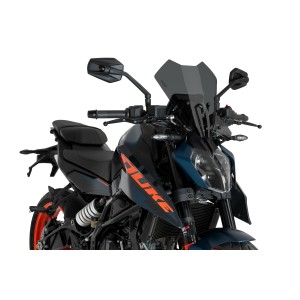 PUIG TOURING WINDSHIELD KTM DUKE 125 2024-2025, DARK SMOKE