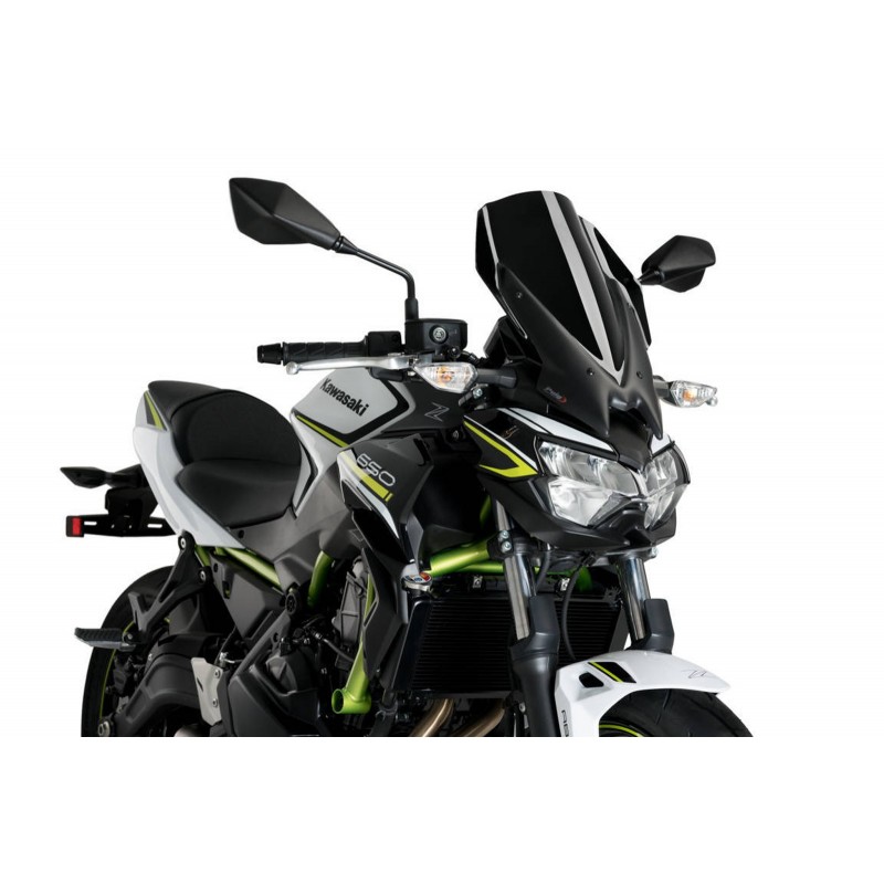 PUIG TOURING NEW GENERATION WINDSCREEN KAWASAKI Z 650 2024-2025, BLACK