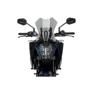 PARABRISAS PUIG TOURING KTM 390 DUKE 2024-2025, HUMO CLARO
