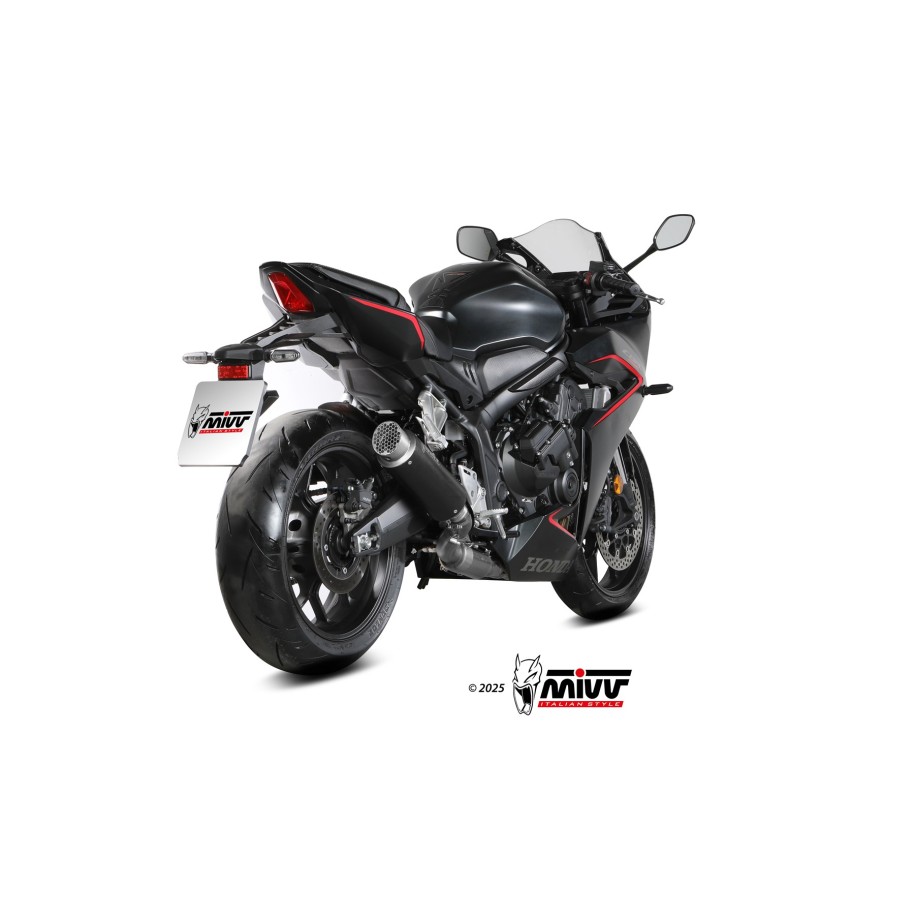 IMPIANTO DI SCARICO COMPLETO MIVV GP PRO HONDA CBR 650 R 2024 (EURO 5+), BLACK, CATALIZZATO