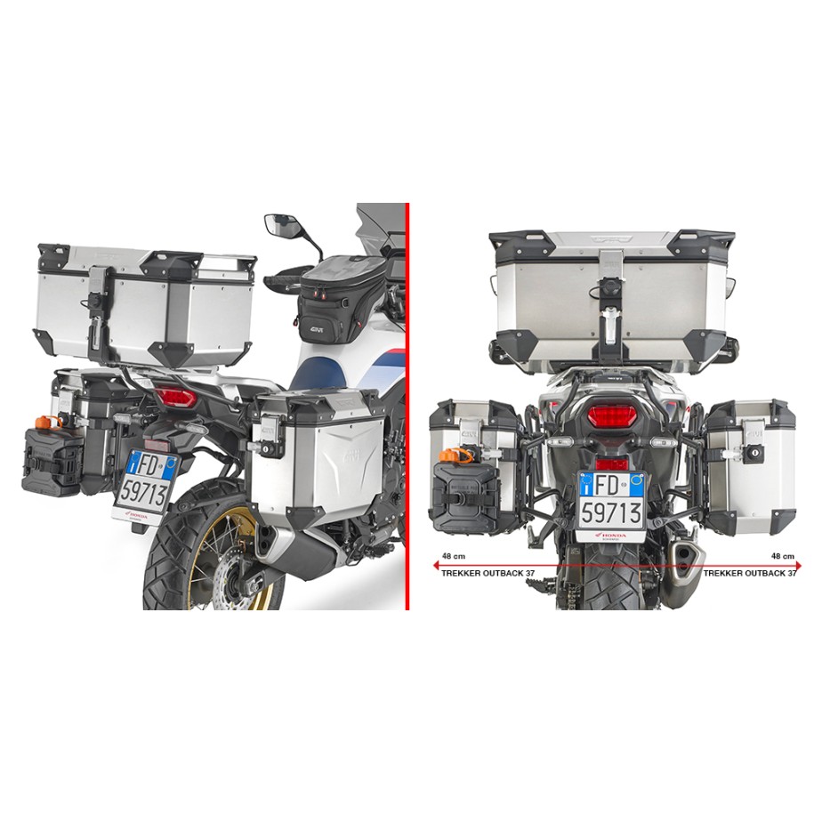 SPEZIFISCHER STAHLROHR-SEITENKOFFERTRÄGE GIVI PL ONE-FIT MONOKEY CAM-SIDE HONDA TRANSALP 750 2025-2026