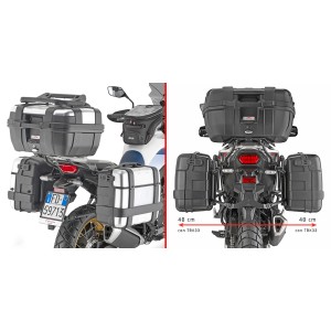 PORTAVALIGIE LATERALE GIVI PL ONE-FIT MONOKEY HONDA TRANSALP 750 2023-2024
