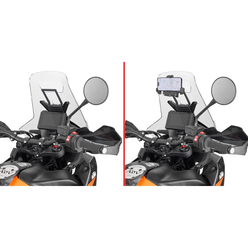 TRAVERSINO IN ALLUMINIO GIVI PER MONTAGGIO SMARTPHONE KTM 890 ADVENTURE R 2025