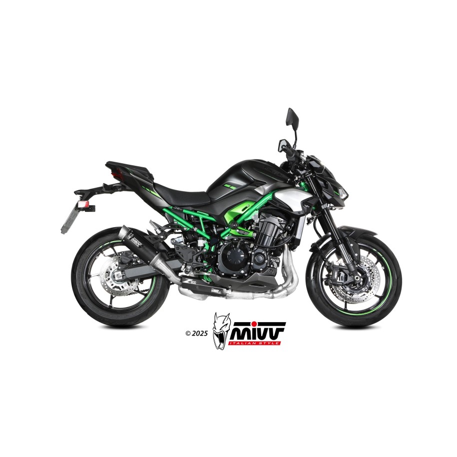TERMINALE MIVV GP PRO KAWASAKI Z 900 2025, OMOLOGATO CARBONIO