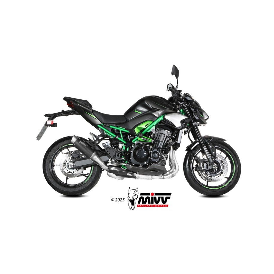 TERMINALE MIVV GP PRO KAWASAKI Z 900 2025, OMOLOGATO BLACK