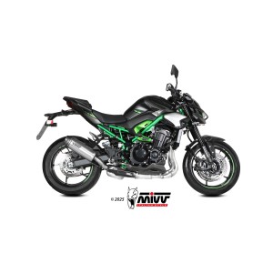 EXHAUST MIVV AK-1 KAWASAKI Z 900 2025, APPROVED TITANIUM/CARBON