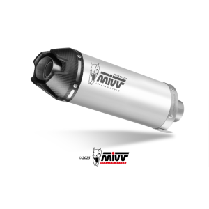 EXHAUST MIVV AK-1 KAWASAKI Z 900 2025, APPROVED TITANIUM/CARBON
