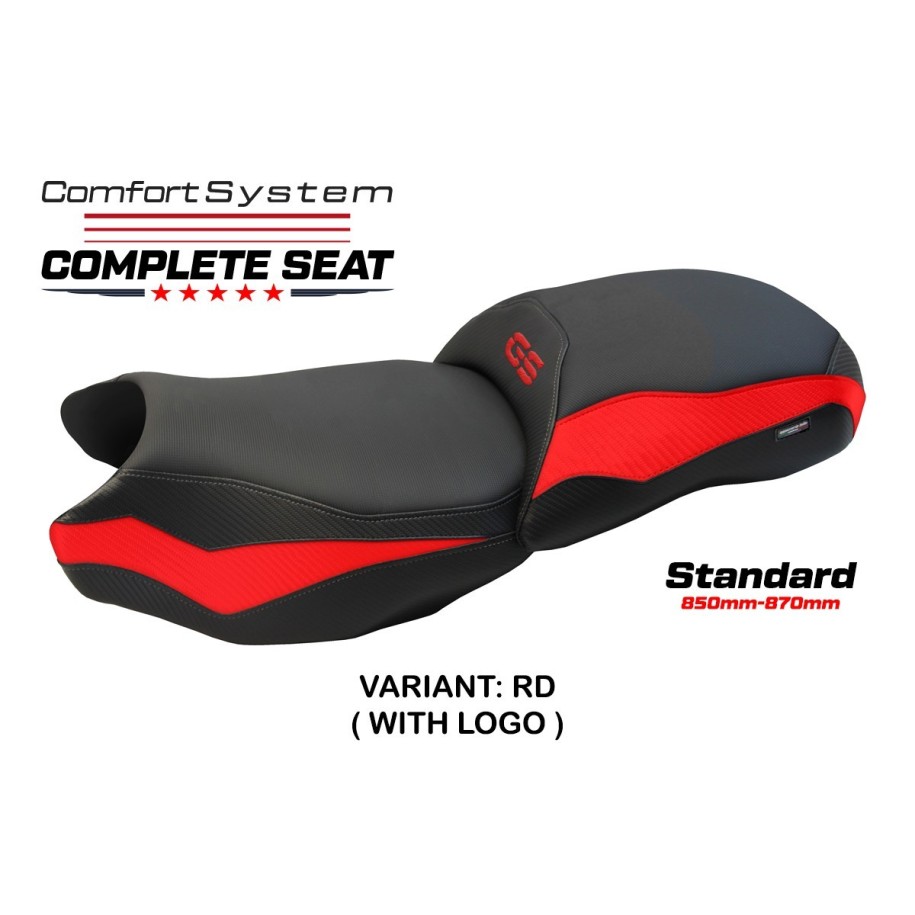 SELLA TPZ COMFORT CON LOGO PER   BMW R 1200 GS 2013/2018, ROSSO