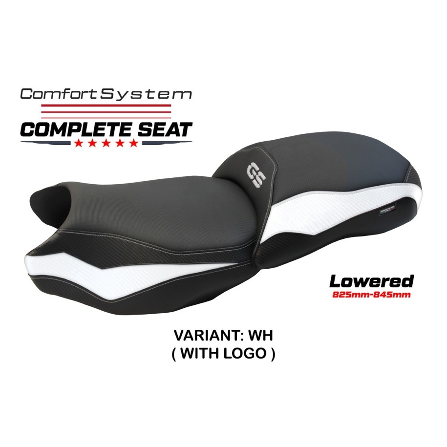 ASIENTO TPZ COMFORT BAJADOS CON LOGO PARA BMW R 1250 GS 2021/2024 , BIANCO