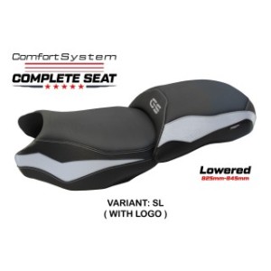 SELLA TPZ COMFORT RIBASSATA CON LOGO PER   BMW R 1250 GS 2021/2024 , ARGENTO