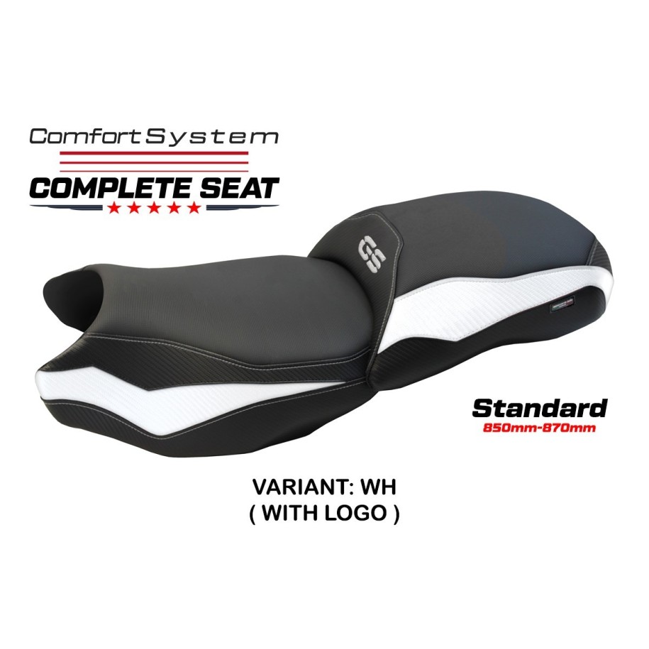 ASIENTO TPZ COMFORT CON LOGO PARA BMW R 1250 GS 2018/2020, BIANCO