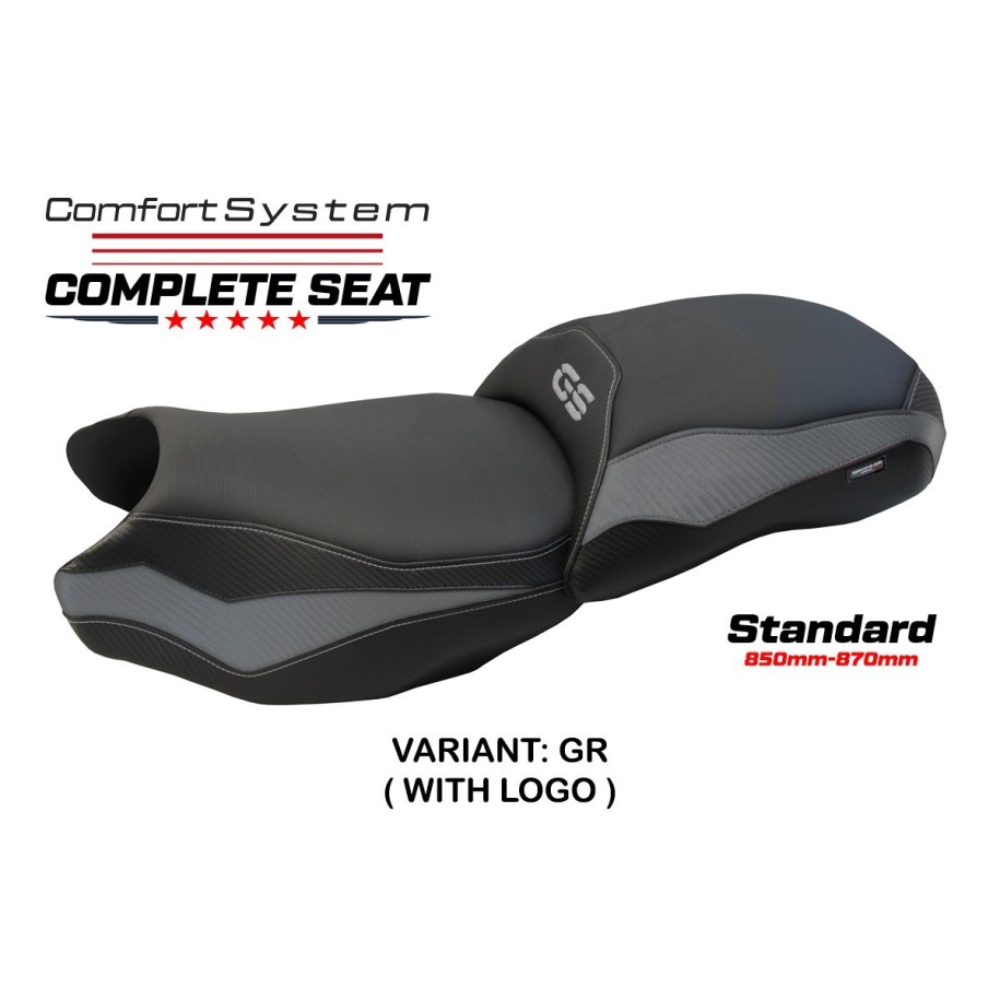 SELLA TPZ COMFORT CON LOGO PER   BMW R 1250 GS 2018/2020, GRIGIO
