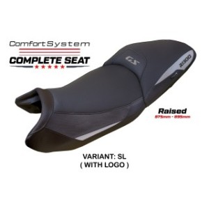 TPZ RAISED COMFORT SEAT WITH LOGO FOR  BMW R 1300 GS 2023/2025 , SILVER