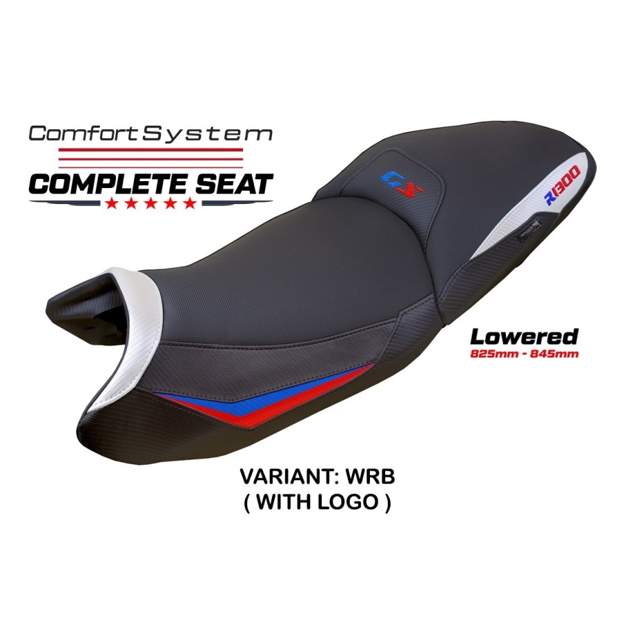 ASIENTO TPZ COMFORT BAJADOS CON LOGO PARA BMW R 1300 GS 2023/2025 , BIANCO-ROSSO-BLU