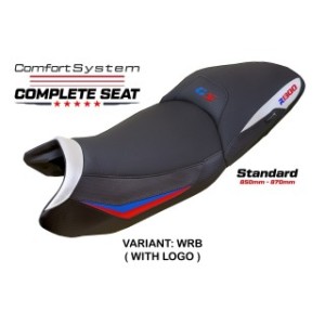 SELLA TPZ COMFORT CON LOGO PER   BMW R 1300 GS 2023/2025 , BIANCO-ROSSO-BLU
