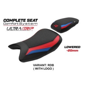 TPZ KOMFORTSITZ MIT NIEDRIGEER SITZFLACHE UND LOGO FÜR BMW S 1000 R 2025 , BLACK-RED-BLUE