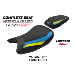 SELLA TPZ COMFORT RIBASSATA CON LOGO PER   BMW S 1000 R 2025 , GIALLO-AZZURRO