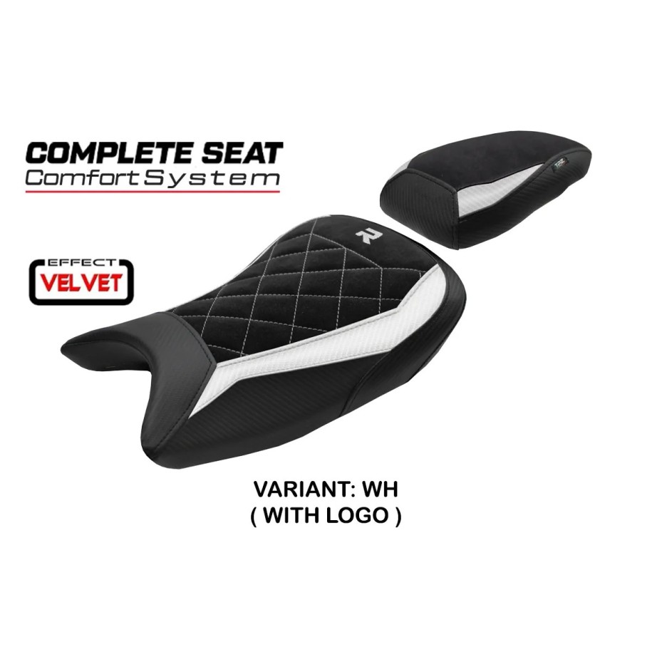 TPZ COMFORT SEAT WITH LOGO FOR  BMW S 1000 R 2021/2024 , WHITE