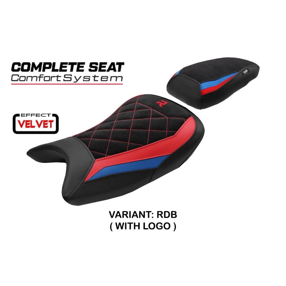 TPZ COMFORT SEAT WITH LOGO FOR  BMW S 1000 R 2025 , BLACK-RED-BLUE