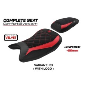 TPZ LOWERED COMFORT SEAT WITH LOGO FOR BMW S 1000 R 2025 , BLACK-RED
