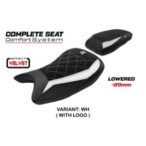 TPZ LOWERED COMFORT SEAT WITH LOGO FOR BMW S 1000 R 2025 , WHITE