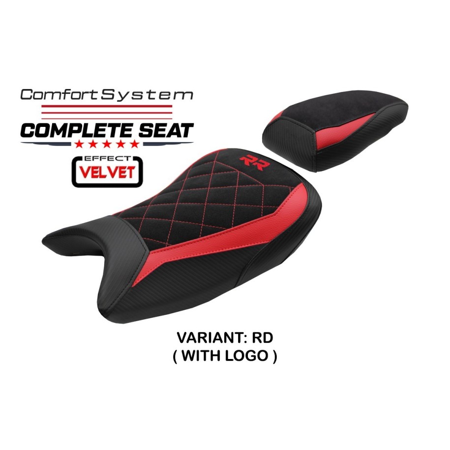 ASIENTO TPZ COMFORT CON LOGO PARA BMW S 1000 RR 2019/2020, ROSSO