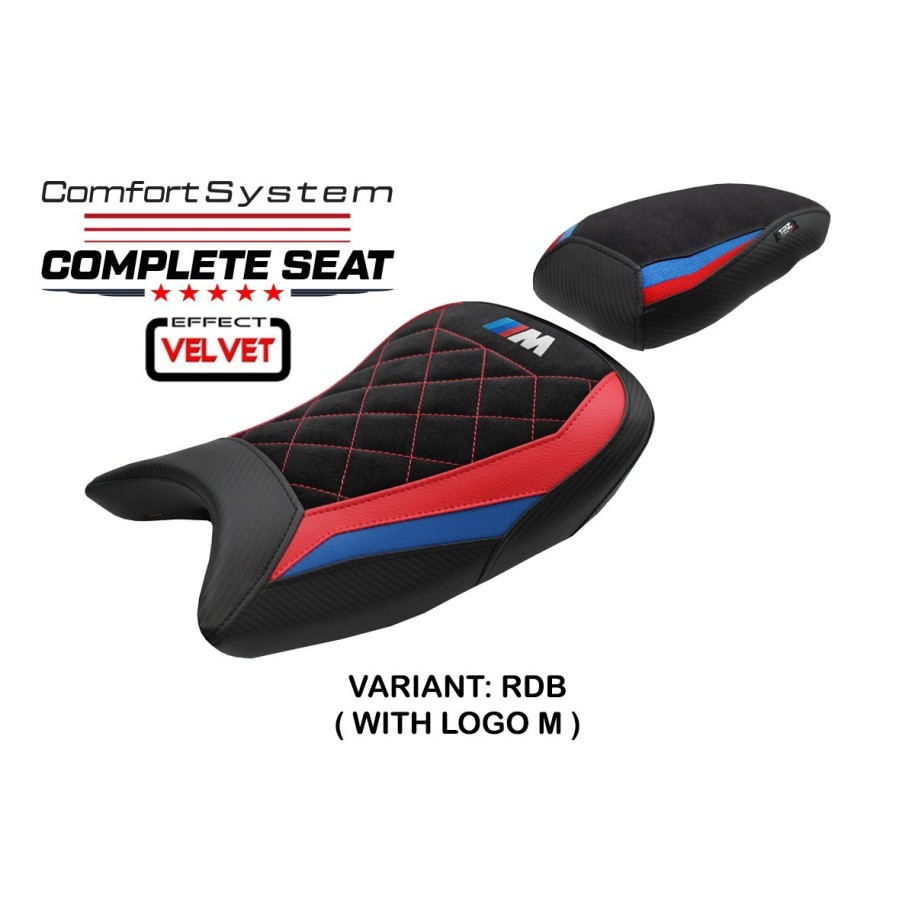 ASIENTO TPZ COMFORT M-SPORT PARA BMW S 1000 RR 2019/2020, ROSSO-BLU