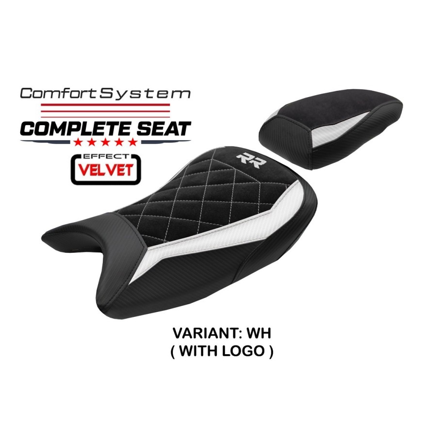 SELLA TPZ COMFORT CON LOGO PER   BMW S 1000 RR 2025 , BIANCO