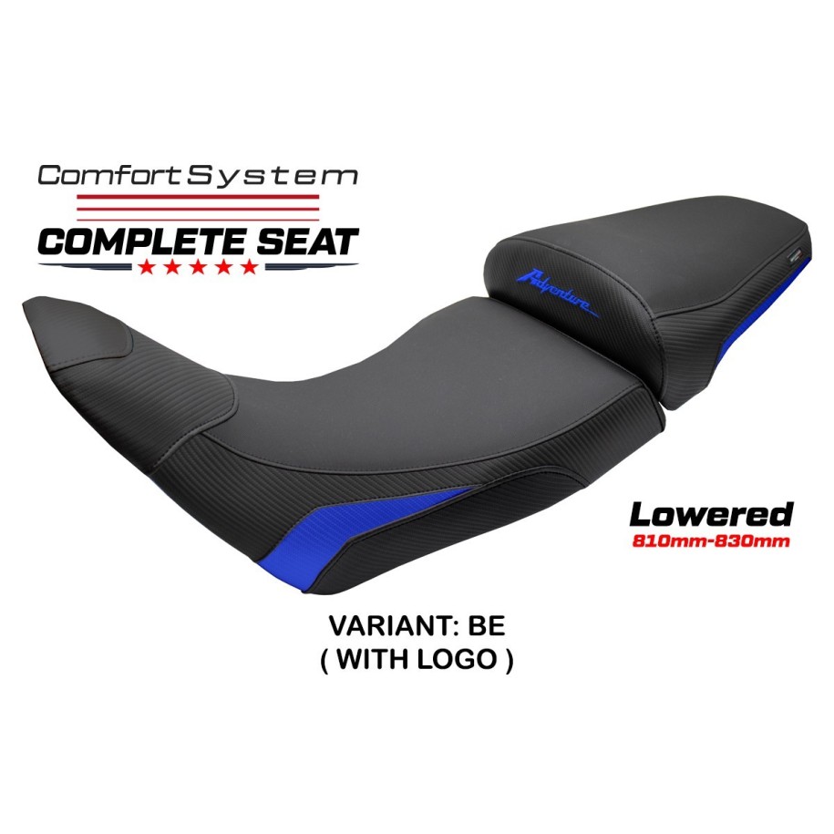 TPZ LOWERED COMFORT SEAT WITH LOGO FOR HONDA AFRICA TWIN 1100 2020/2023 , BLUE