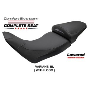 TPZ LOWERED COMFORT SEAT WITH LOGO FOR HONDA AFRICA TWIN 1100 ADVENTURE SPORTS 2024-2026 , BLACK