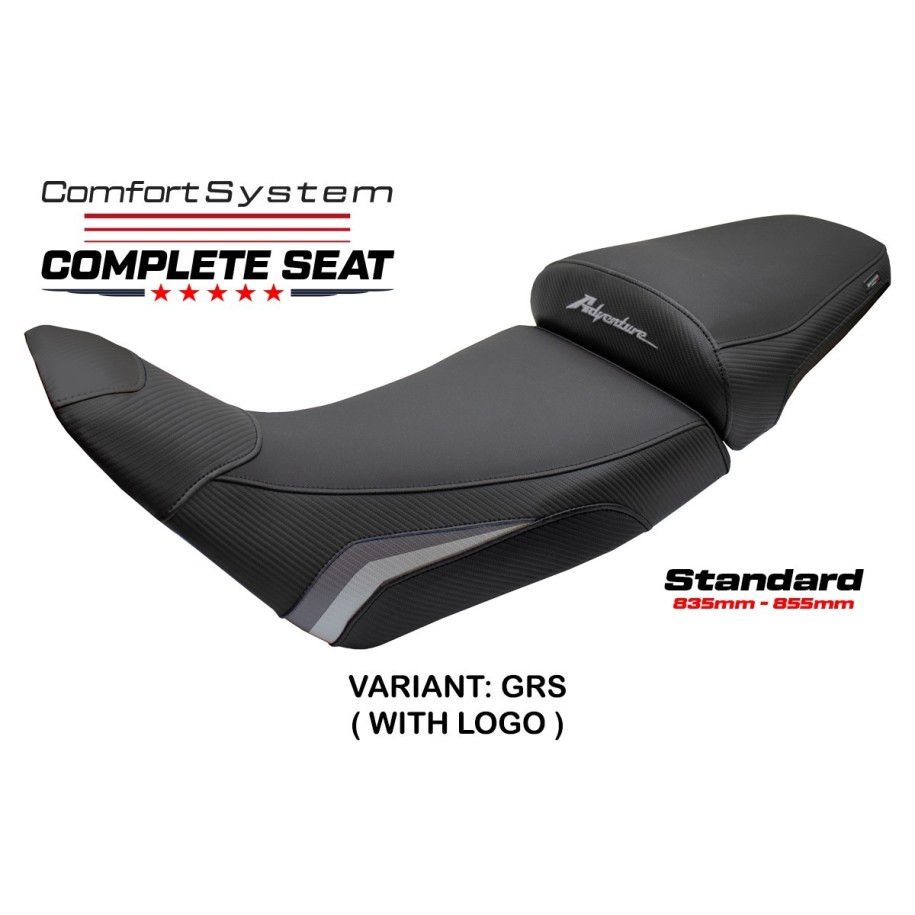 ASIENTO TPZ COMFORT CON LOGO PARA HONDA AFRICA TWIN 1100 ADVENTURE SPORTS 2020/2021 , GRIGIO-ARGENTO