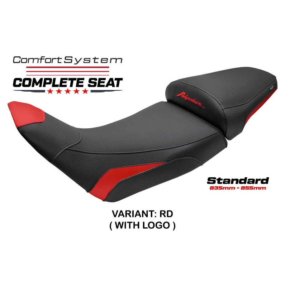 ASIENTO TPZ COMFORT CON LOGO PARA HONDA AFRICA TWIN 1100 ADVENTURE SPORTS 2024-2026 , ROSSO