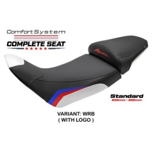 ASIENTO TPZ COMFORT CON LOGO PARA HONDA AFRICA TWIN 1100 ADVENTURE SPORTS 2024-2026 , BIANCO-ROSSO-BLU