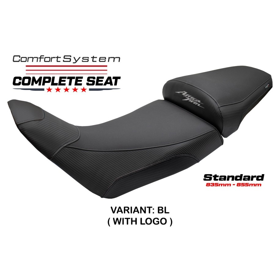SELLA TPZ COMFORT CON LOGO PER   HONDA AFRICA TWIN 1100 ADVENTURE SPORTS 2024-2026 , NERO