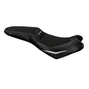 TPZ COMFORT SEAT WITH LOGO FOR  KAWASAKI VERSYS 650 2010/2014, BLACK-WHITE