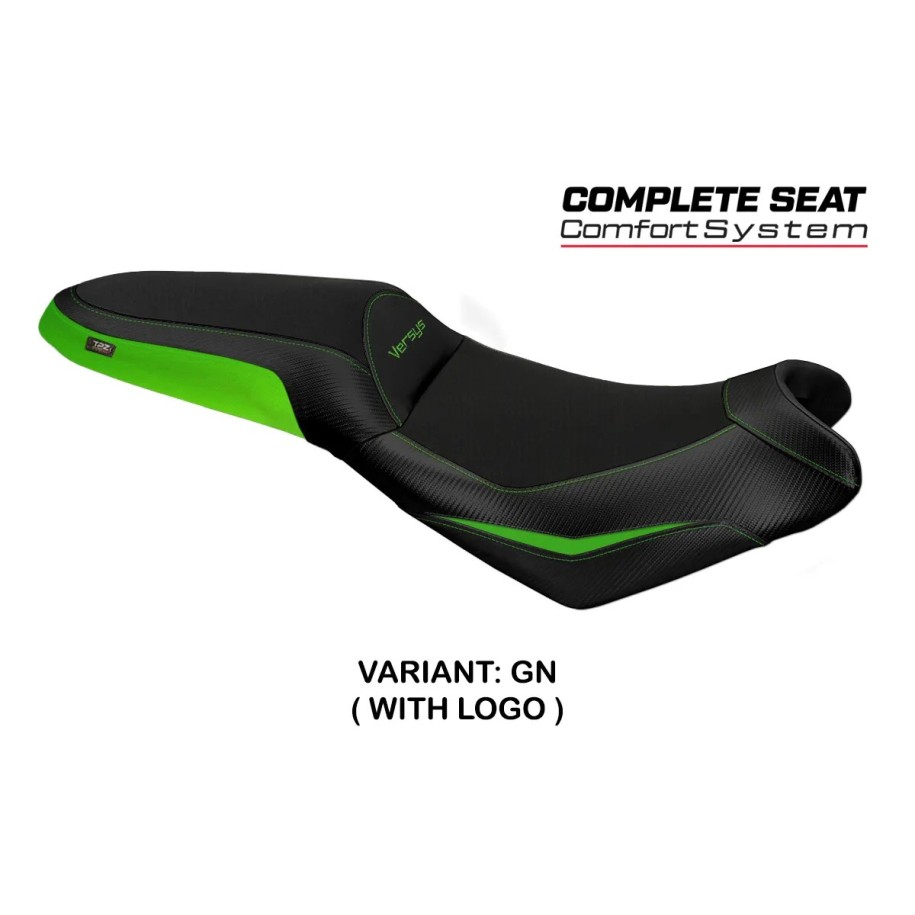 SELLA TPZ COMFORT CON LOGO PER   KAWASAKI VERSYS 650 2010/2014, VERDE