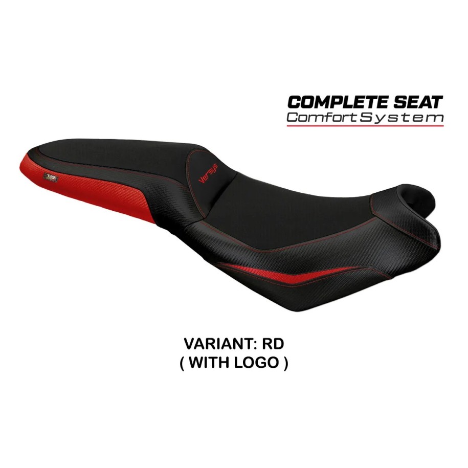 ASIENTO TPZ COMFORT CON LOGO PARA KAWASAKI VERSYS 650 2021 , ROSSO