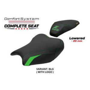 TPZ KOMFORTSITZ MIT NIEDRIGERER SITZHONE UND LOGO FÜR KAWASAKI Z 900 2017/2019, BLACK-GREEN