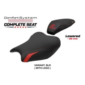 TPZ LOWERED COMFORT SEAT WITH LOGO FOR KAWASAKI Z 900 2017/2019, BLACK-BLACK-RED
