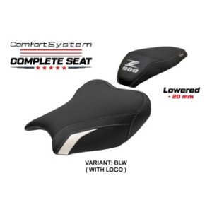 ASIENTO TPZ COMFORT BAJADOS CON LOGO PARA KAWASAKI Z 900 2017/2019, NERO-BIANCO